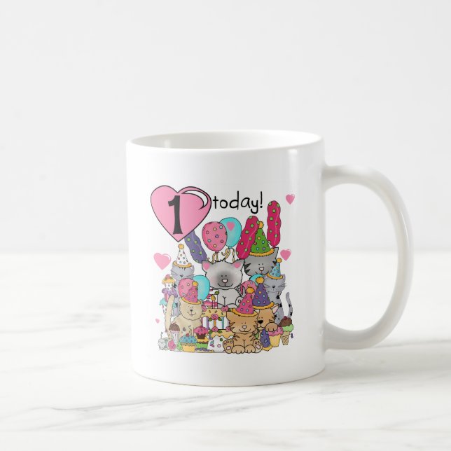 Mug Party Kittens 1er Anniversaire Tshirts et cadeaux (Droite)