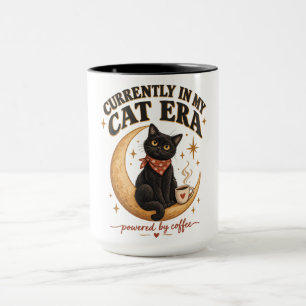 Mug Pas aujourd'hui Humain Drôle Grincheux Chat Noir C