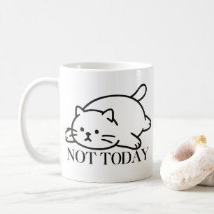 Mug Pas aujourd'hui Humeur de chat paresseux mignon