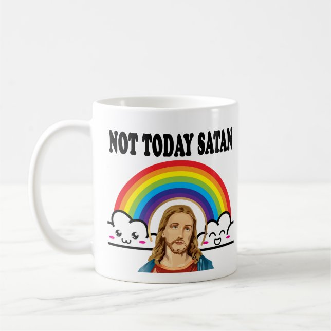 Mug Pas aujourd'hui Satan (Gauche)