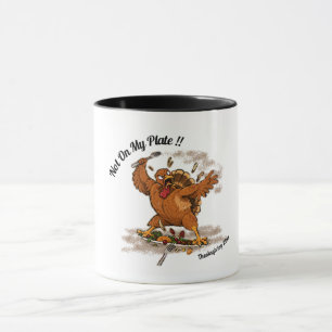 Mug Pas dans mon assiette ! Dinde de Thanksgiving pers