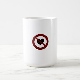 Mug Pas d'autocollant de coeur d'amour
