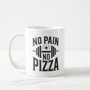 Mug Pas de douleur, pas de pizza - Drôle exercice de g