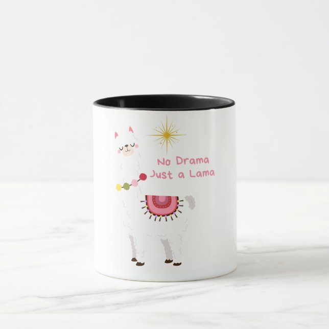 Mug pas de drame, juste un lama (Centre)