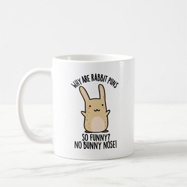 Mug Pas de lapin Nez Drôle Lapin Puns (Gauche)