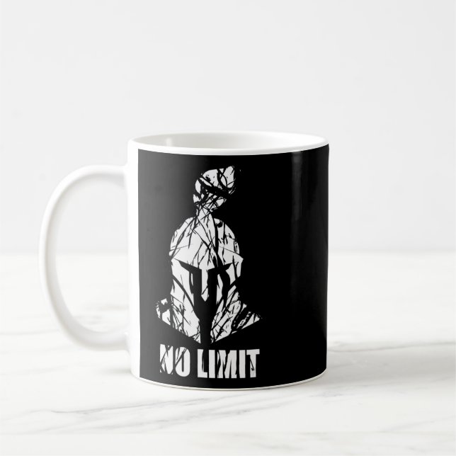 Mug Pas De Limite Bête Spartiate Sur Gym Motivation Fi (Gauche)