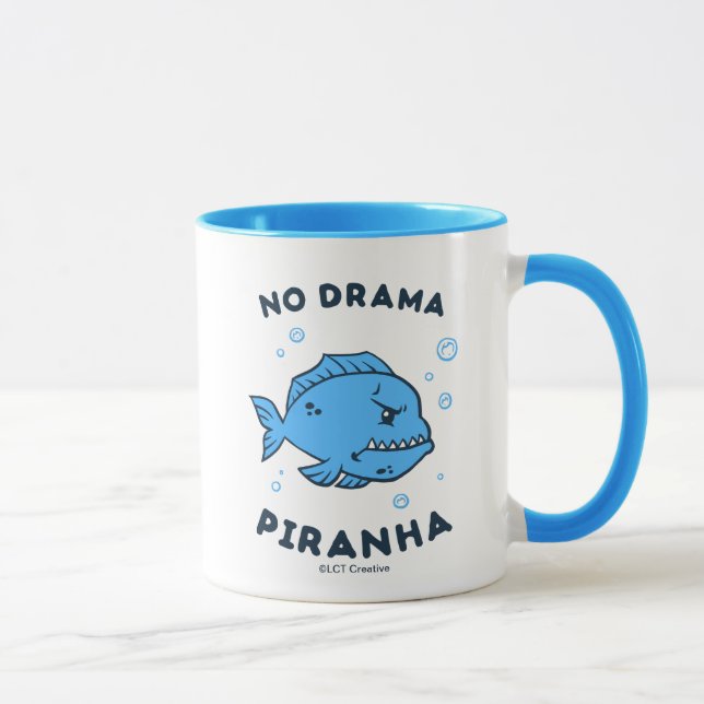 Mug Pas de Piranha dramatique (Droite)