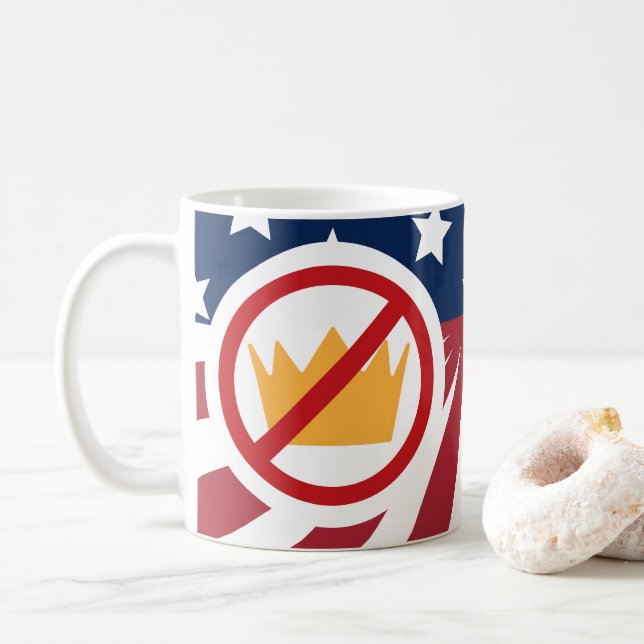 Mug PAS DE ROIS ! Le drapeau anti-Trump (Avec donut)
