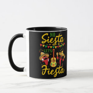 Mug Pas de sieste Fiesta Maracas Sombrero mexicain