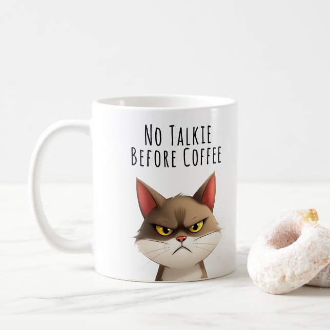 Mug Pas de tarte avant le café drôle (Avec donut)