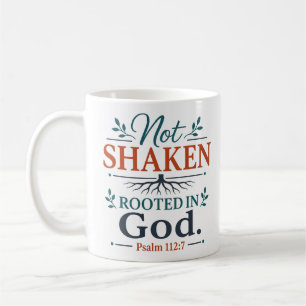 Mug Pas ébranlé, enraciné dans Dieu, encouragement des