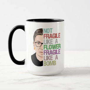 Mug Pas fragile comme une fleur fragile comme une bomb