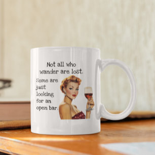 Mug Pas tous ceux qui errent sont perdus drôle de bois
