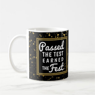 Mug Passé l'essai obtenu la Fest Gold Confetti Grad