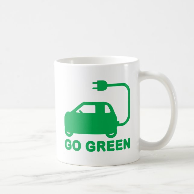Mug Passez au vert ~ Conduisez des voitures électrique (Droite)