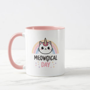 Mug Passez une journée "féline et magique" Chat Licorn
