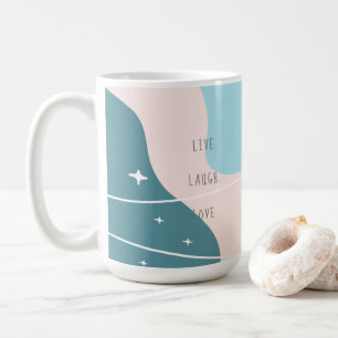 Mug Pastel Abstrait Live Laugh Love