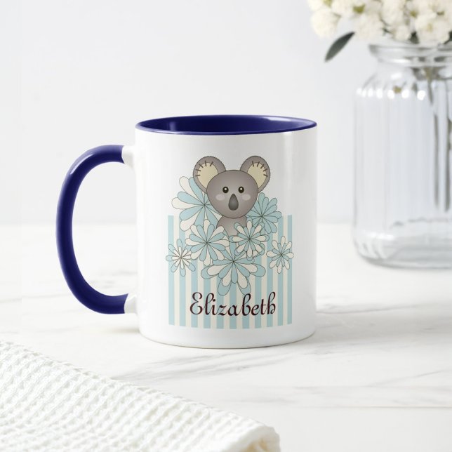 Mug Pastel Blue Cute Koala Bear Kids (Créateur téléchargé)