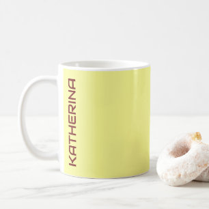Mug Pastel Buttercup couleur solide personnalisée
