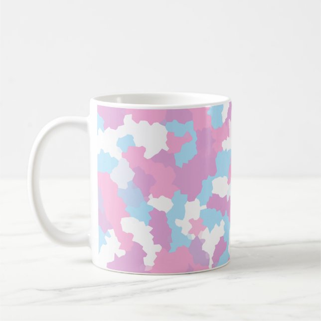 Mug Pastel Camouflage Motif d'art Abstrait (Gauche)