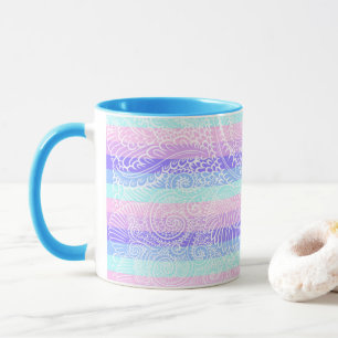 Mug Pastel Candy Motif d'Imaginaire doux rayé