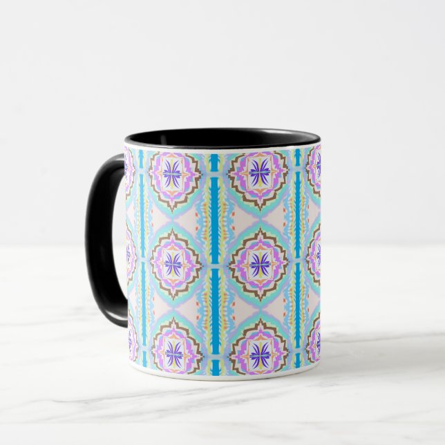 Mug Pastel Dream Boho Geometric Kaleidoscope (Devant gauche)
