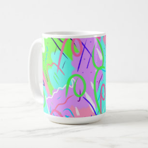 Mug Pastel Pop Art Abstrait