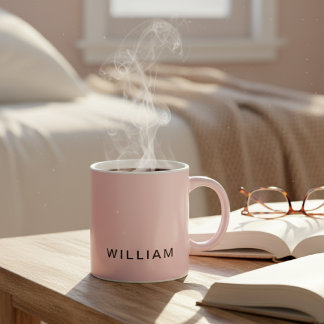 Mug Pastel rose personnalisé avec personnalisation
