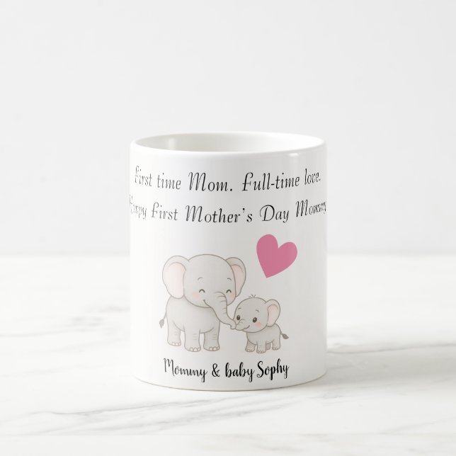 Mug Pastel Sweet Mommy Eléphant et enfant - (Centre)
