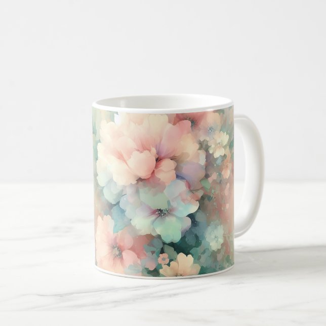 Mug Pastel Vintages Roses (Devant droit)