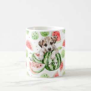 Mug Pastèques rouges vertes blanches Chien