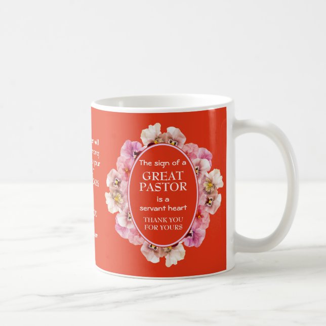 Mug Pasteur de Merci Floral Orange (Droite)
