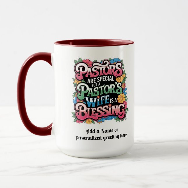 Mug ✝️ Pasteurs Femme Appréciation Cadeau Bénédiction  (Gauche)