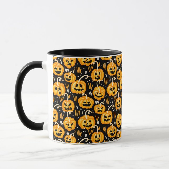 Mug Patch Citrouille Halloween Jack-o'-lantern (Gauche)