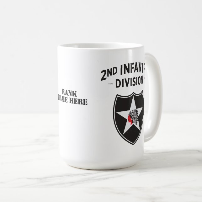 Mug Patch de la 2e division d'infanterie - personnalis (Devant droit)