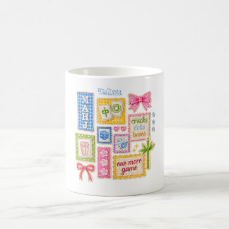 Mug Patches de Mahjong personnalisés Broderie fausse