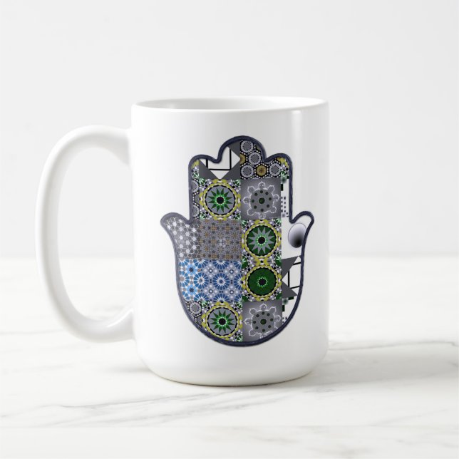 Mug Patchwork à main Khamsa 2 (Gauche)