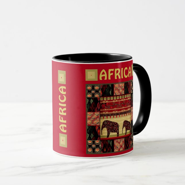 Mug Patchwork africain  (Devant droit)