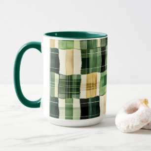 Mug Patchwork carreau émeraude