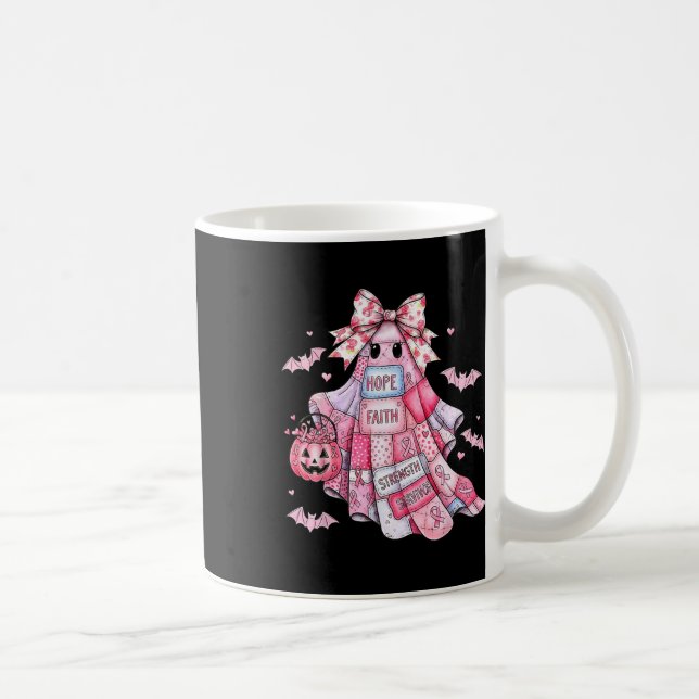 Mug Patchwork Coquette Bow Cancer du sein Fantôme Hall (Droite)