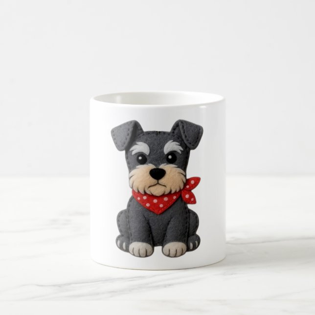 Mug Patchwork de chien Schnauzer (Centre)