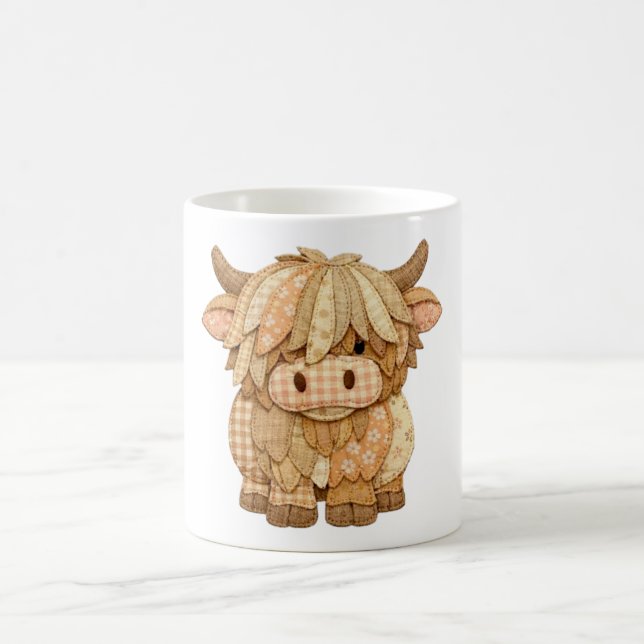 Mug Patchwork de vache des Highlands (Centre)