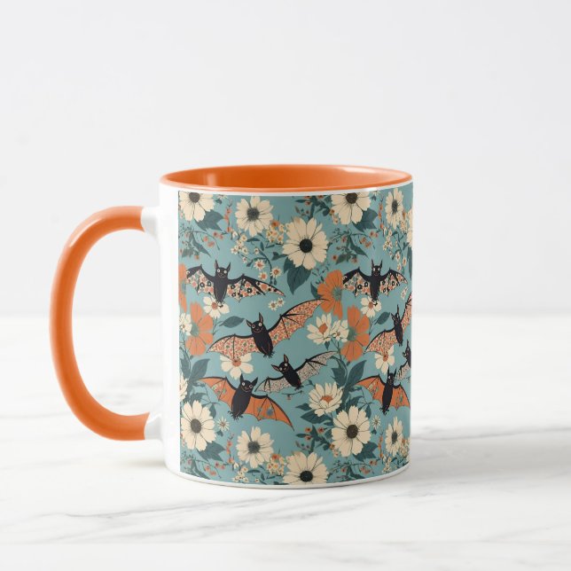 Mug Patchwork floral Chauve-Halloween & Fleurs (Gauche)