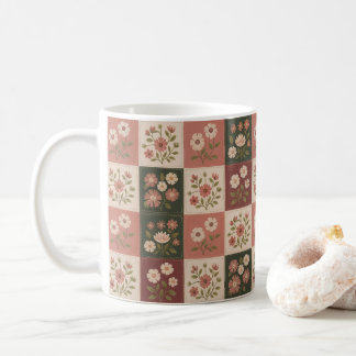 Mug Patchwork floral rustique sans couture