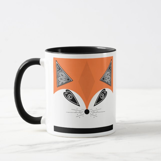 Mug Patchwork Fox, applique Fox, Fox, enfants (Gauche)