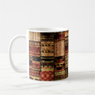 Mug Patchwork motif africain grunge imprimer arrière 