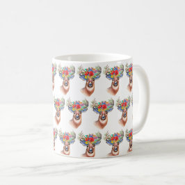 Mug Paterna Flower Reindeer Christmas Magie