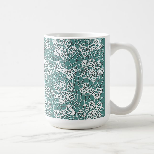 Mug Pâtes de chien et os Faux Lace Art Imprimer (Droite)