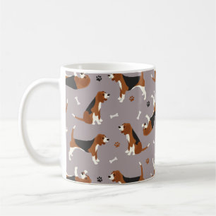 Mug Pâtes et os Beagle mignons Gris