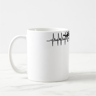 Mug Patin à roulettes en ligne ECG battement de cœur